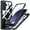 Black, variant on Kryonix for Samsung Galaxy A37 6.7'' Clear Magnetic Shockproof Case, 360-Degree Protection scratches Heavy Duty Military Grade Rugged Protection Built in Screen Protector Phone Case Cover,Black
