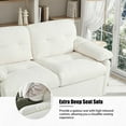 thumbnail image 4 of Convertible Pull Out Sofa Bed with Side Storage, 3-in-1 Convertible Sleeper Couch with Thicked Cushions, Multi-Functional chenille Loveseat Sofa for Living Room, Bedroom, Apartment, Office, Beige, 4 of 8