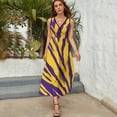 thumbnail image 4 of Robe Sans Manches Violette et Dorée Tailgate Swag - Claw Marks Robe Femme Robes Robes d'Anniversaire pour Femmes Robe de Plage, 4 of 4