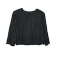 thumbnail image 1 of ST John Couture FAUX RIB SEQUIN KNIT 3/4 Blazer 14 Size, 1 of 2