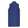 thumbnail image 6 of Women Long Vest Solid Sleeveless Hoodless Winter Puffer Vest Blue XL, 6 of 7