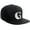 Black White, variant on Classic Snapback Hat 3D Capital Alphabet Letters Flat Bill Visor Cap, Hunter Hat White Letter H
