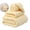 Yellow, variant on Bath Sheets Extra Large Bath Towels Set of 3 for Adults Soft Quick Dry Lightweight Lint Free Absorbent Stripe Microfiber Shower Towels(27.5x55.1" and 13.7×29.5" and 9.8x23.6")