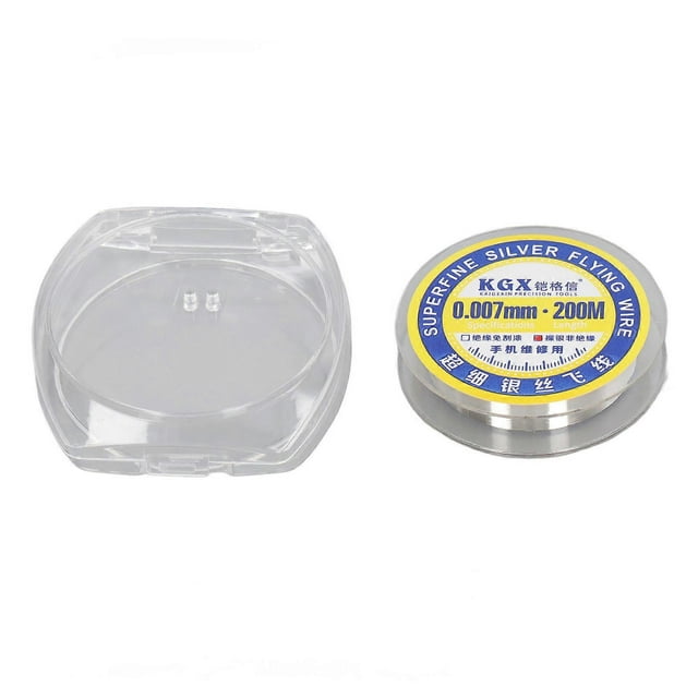 Fil de connexion argenté ultrafin de 0,007 mm, fil de maintenance électronique extensible ultrafin pour téléphone, 200 m