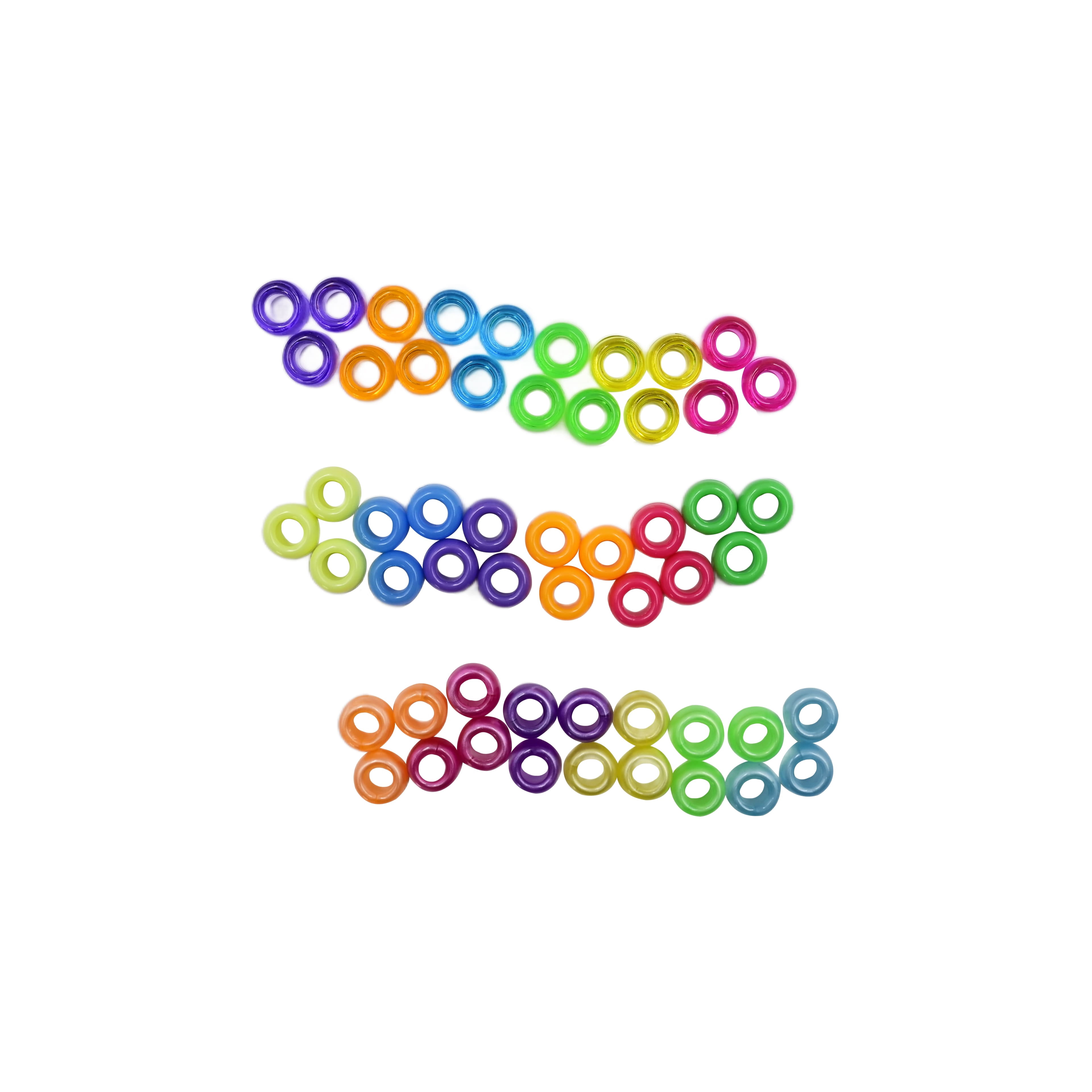 9 Packs: 2,300 ct. (20,700 total) Rainbow Pony Beads Set by