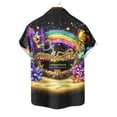 thumbnail image 4 of Ceisia Men's Regular Straight Short Sleeve Shirt Carnival Mask & Fireworks Print Spring Summer Shirt Gift, 4 of 6
