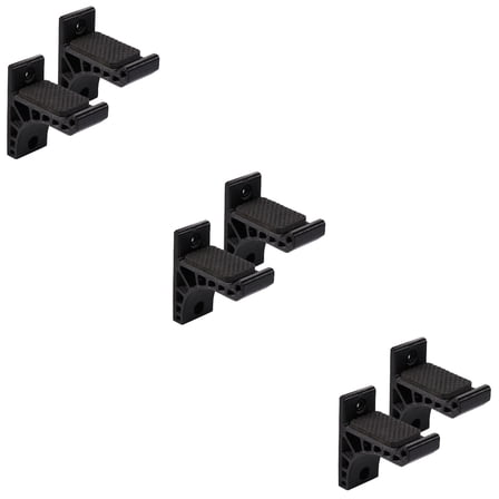 3 Pairs Wall Mount Bow Coat Hangers Universal Rack Supplies Kickstand Holder Display Shelves Shelf