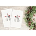 thumbnail image 7 of Linum Home Textiles Christmas Cute Couple Embroidered Turkish Cotton Hand Towel - Set of 2, 7 of 7