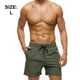 thumbnail image 2 of Bañador de secado rápido para hombre, traje de baño sólido, pantalones cortos deportivos con bolsillos con cremallera, 2 of 7
