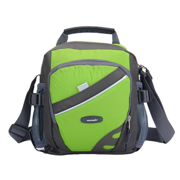 Nueva unisex de nylon impermeable del bolso de Crossbody del color del contraste de la cremallera mu Tomshoo Verde