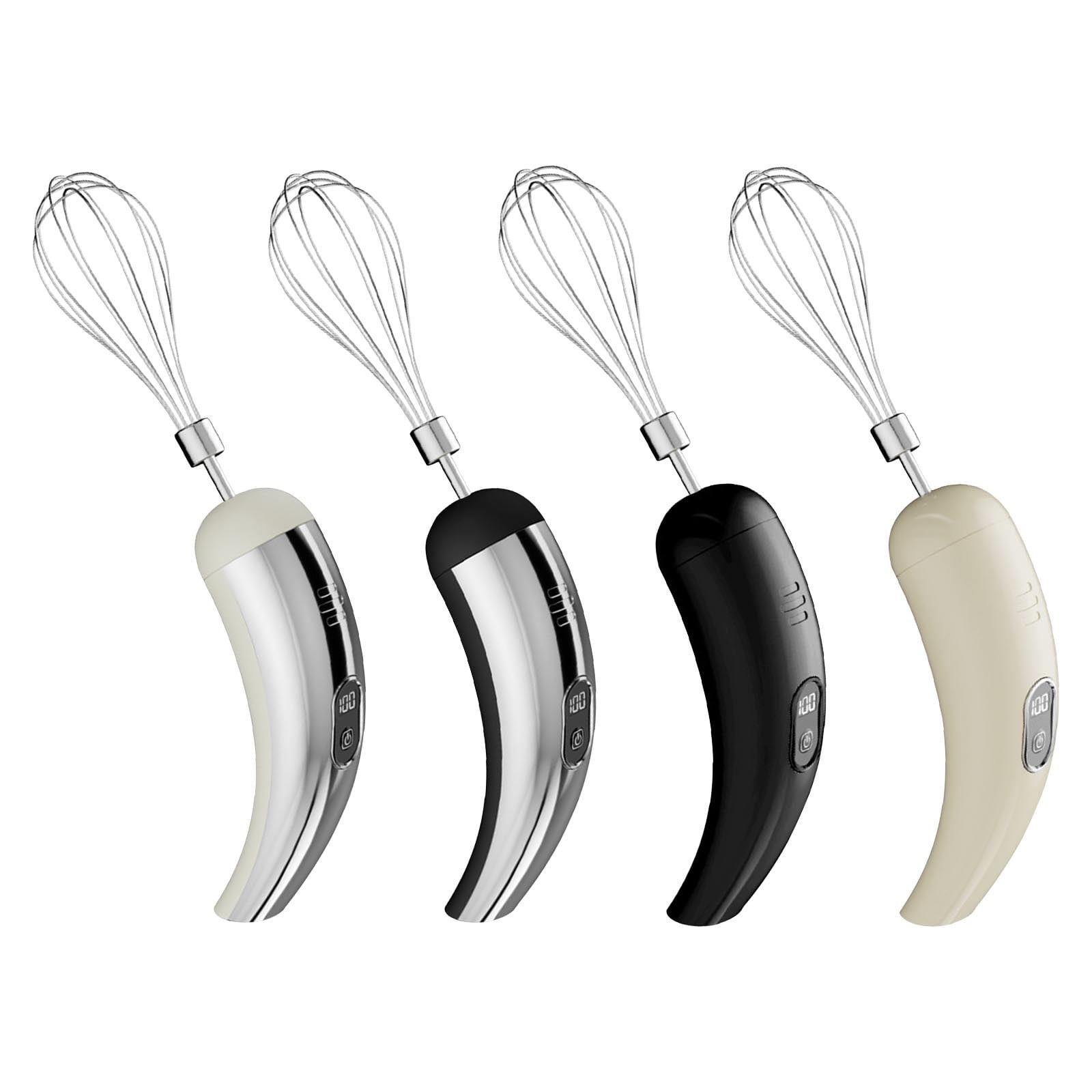 Specollect 4 Pcs Wireless Hand Mixer, Rechargeable Portable Egg Beater for Baking, for Cake Cream Eggs Batter Kitchen Cooking