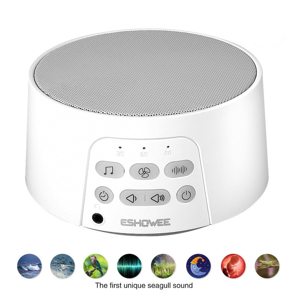 White Noise Sound Machine for Sleeping Adults Baby with 24 Relaxing & Soothing Natural Sounds