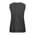 thumbnail image 6 of Qwertyu Plus Size Tank Tops for Women with Button Casual Loose Summer Tunic Tops Sleeveless Basic Tops Dark Gray 3X, 6 of 6