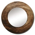 thumbnail image 2 of Designart "Calm Current Spiral in Brown I" Abstract Spirals Rund Mirror For Wall Decor - Large Brown Round Print Mirror - Round Modern Mirror - Wall Mounted Round Large Mirror - 29" x 29", 2 of 6