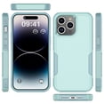 thumbnail image 4 of Apple iphone 15 Pro Phone Case with Tempered Glass Screen Protector, eBizWare Shockproof Case Cover for iphone 15 Pro, Heavy Duty Armor Full Body Protective Case - Mint Green, 4 of 8