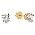 thumbnail image 2 of Pompeii Certified 1 1/2 ct Lab Grown Diamond Studs 14k Yellow Gold Screw Backs (EF,VS), 2 of 4