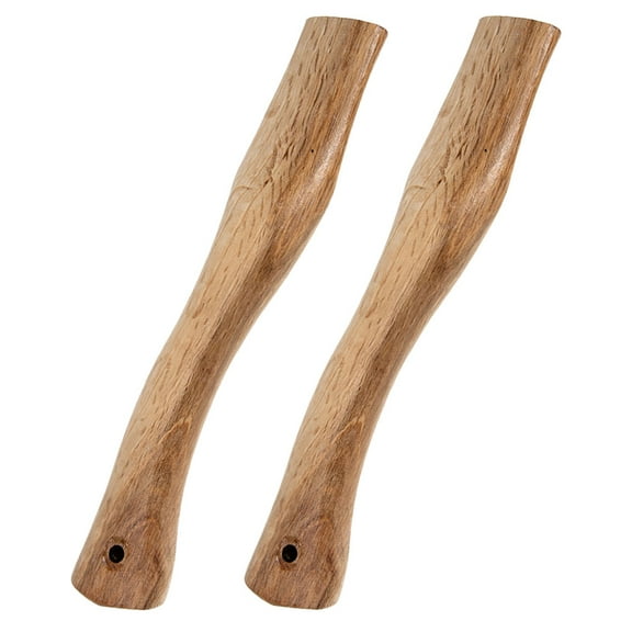 EXHUMKY 2Pcs Wood Replacement Handle Kit Brown Ax Handle Thick Design For Christmas Outdoor