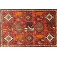 thumbnail image 1 of Ahgly Company Machine Washable Indoor Rectangle Traditional Bronze Brown Area Rugs, 4' x 6', 1 of 7