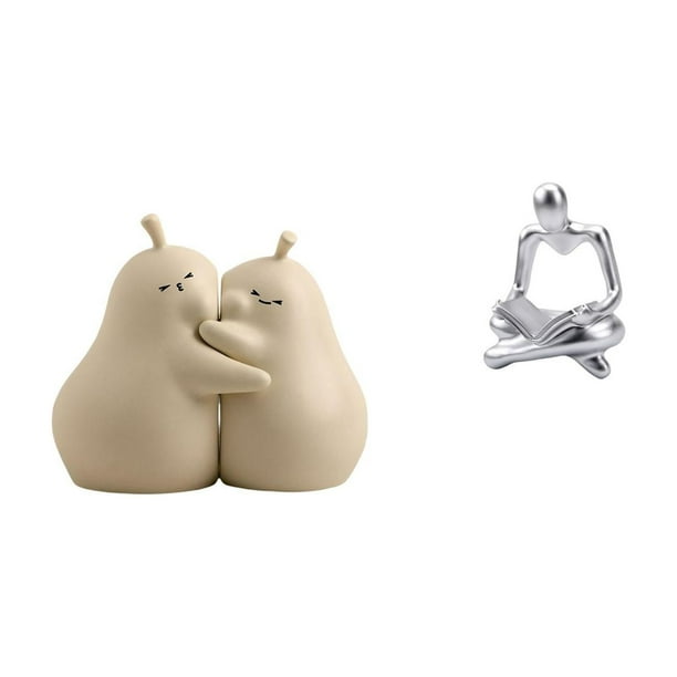 sujetalibros decorativos,Sujetalibros decorativos para oficina,hogar,libros pesados,Sujetalibros,topes,estantes,expositores modernos,Figura de pensador abstracto,Estatua de pensador