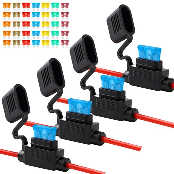 Portafusibles Cooclensportey 12 AWG impermeable con 35 fusibles de 12 V