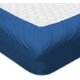 thumbnail image 3 of BedDecor - All Weather RV Camper Sheet Set (Medium Blue/Short Queen/Drop Length-15") | 600 Thread Count Egyptian cotton | 1 Piece Fitted Sheet 1 Piece Flat Sheet & 2 Piece Pillow Cover, 3 of 3