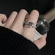 thumbnail image 1 of Anillo de estudiante femenino de moda con diseño de nicho, joya de alta calidad, personalidad, anillo de dieta ajustable abierto, 1 of 6