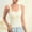 White, variant on YHAJDS Women Built In Bra Tops Sleeveless Solid Color Removable Pad Camisole Pajama Top