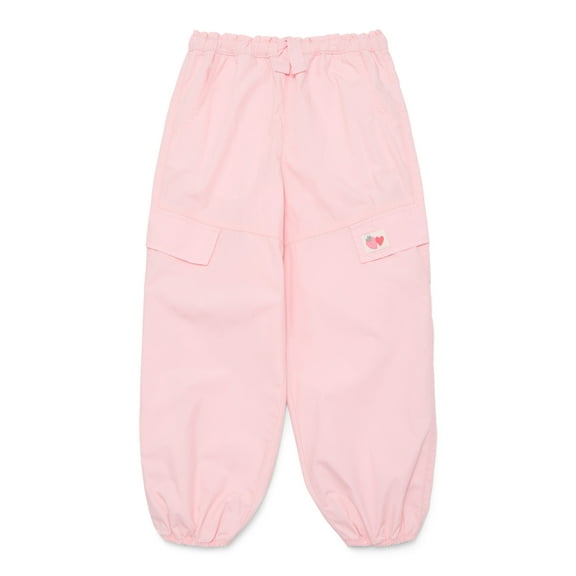 Wonder Nation Little Girls Cotton Parachute Jogger Pants, Sizes 4-10