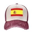thumbnail image 2 of Spanish Flag Distressed Baseball Cap Dad Hats for Men Women Vintage Trucker Hat Low Profile Ball Caps, 2 of 7