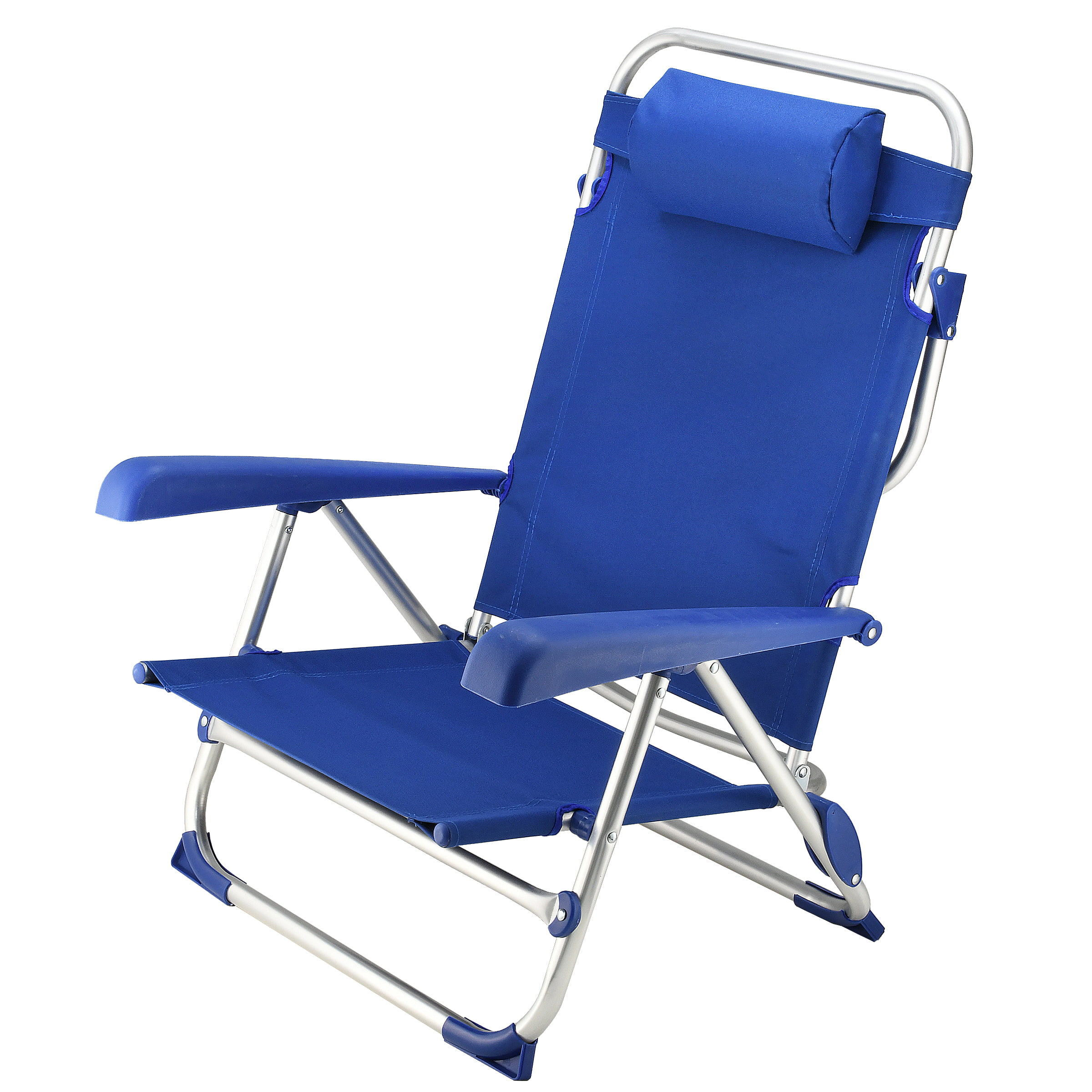 5-Position Folding Beach Chair - Walmart.com - Walmart.com