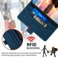 thumbnail image 5 of Allytech Wallet Case for Samsung Galaxy S22 Ultra 5G 2022, Magnetic Closure Flip PU Leather Case with RFID Block Card Slots Viewing Stand Shockproof Case for Galaxy S22 Ultra 6.8" 2022, Blue, 5 of 6