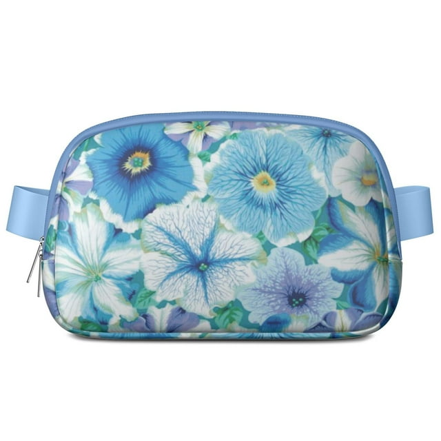 Sac Banane Imprimé Fleur Sauvage - Sac Ceinture Floral Inspiré de la Nature Imperméable pour Randonnée