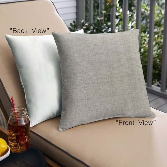 Ahgly Company Outdoor Square Mid-Century Modern Throw Pillow, 18 inch by 18 inch