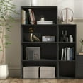 thumbnail image 4 of Furniture of America Seni Stackable Wood 4-Shelf Bookcase in Black, 4 of 10