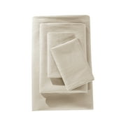 AiAngu Natural Linen Cotton Bed Sheets Set, Deep Pocket - Breathable - Durable - 4 Pieces (Linen, Queen)