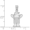 thumbnail image 4 of 14k White Gold Small Boy with Hat on Left Engravable Charm - 25mm, 4 of 6