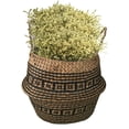 thumbnail image 4 of Cesta de flores tejida de ratán hecha a mano plegable, almacenamiento de ropa de algas marinas, decoración del hogar, 1 unidad, nueva, 4 of 4