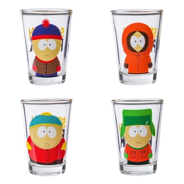 Silver Buffalo South Park con Stan, Kenny, Cartman y Kyle, paquete de 4 minipasos, 1.5 onzas