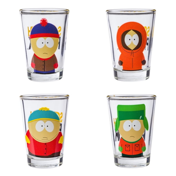 Silver Buffalo South Park con Stan, Kenny, Cartman y Kyle, paquete de 4 minipasos, 1.5 onzas