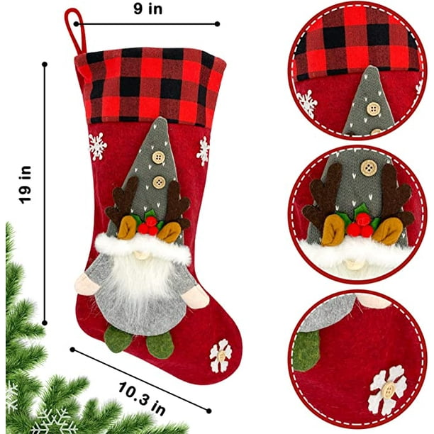 Calcetín Navideño Personalizado En Forma De Pata De Perro - 45x27 Cm, Poliéster, Para Árbol O Chimenea