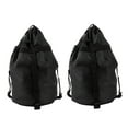 thumbnail image 4 of WRITWAA 2 Pcs Sac de Compression en Tissu Noir avec Quatre Sangles pour Randonnée en Plein Air et Camping, 4 of 8