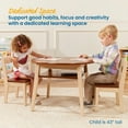 thumbnail image 3 of ECR4Kids Hideaway Storage Table and Chairs, Kids Furniture, Dark Walnut/Antique White, 3-Piece, 3 of 9