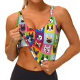 thumbnail image 3 of Picia Colorful Bulldog Sports Bra for Women,Padded Strappy Sports Bras Medium Support Yoga Bra with Removable Cups,Running Yoga Bra-X-Large, 3 of 9