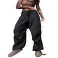 thumbnail image 2 of Women‘s Pants  Adult Casual Solid Color Loose Fit Drawstring Waistband Pants Female Trousers, 2 of 6
