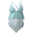 thumbnail image 4 of Maternity Swimsuit Women Maternity Swimwear OnePiece Pregnancy Swimsuit Bathing Suits Chest Drawstring One-Piece Swimsuits(Color:Light Blue,Size:L), 4 of 7