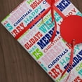 thumbnail image 4 of JAM Paper Christmas Wrapping Paper, 25 Sq ft, 1/Pack, Colorful Merry Christmas Gift Wrap, 4 of 4