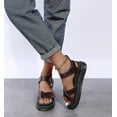 thumbnail image 4 of Summer Womens Chunky Sandals Thick Sole Strappy Flatforms Shoes, 4 of 5