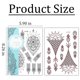thumbnail image 3 of Kit de Tatuajes de Henna XMASIR con 12 Hojas de Stickers Impermeables, 3 of 9