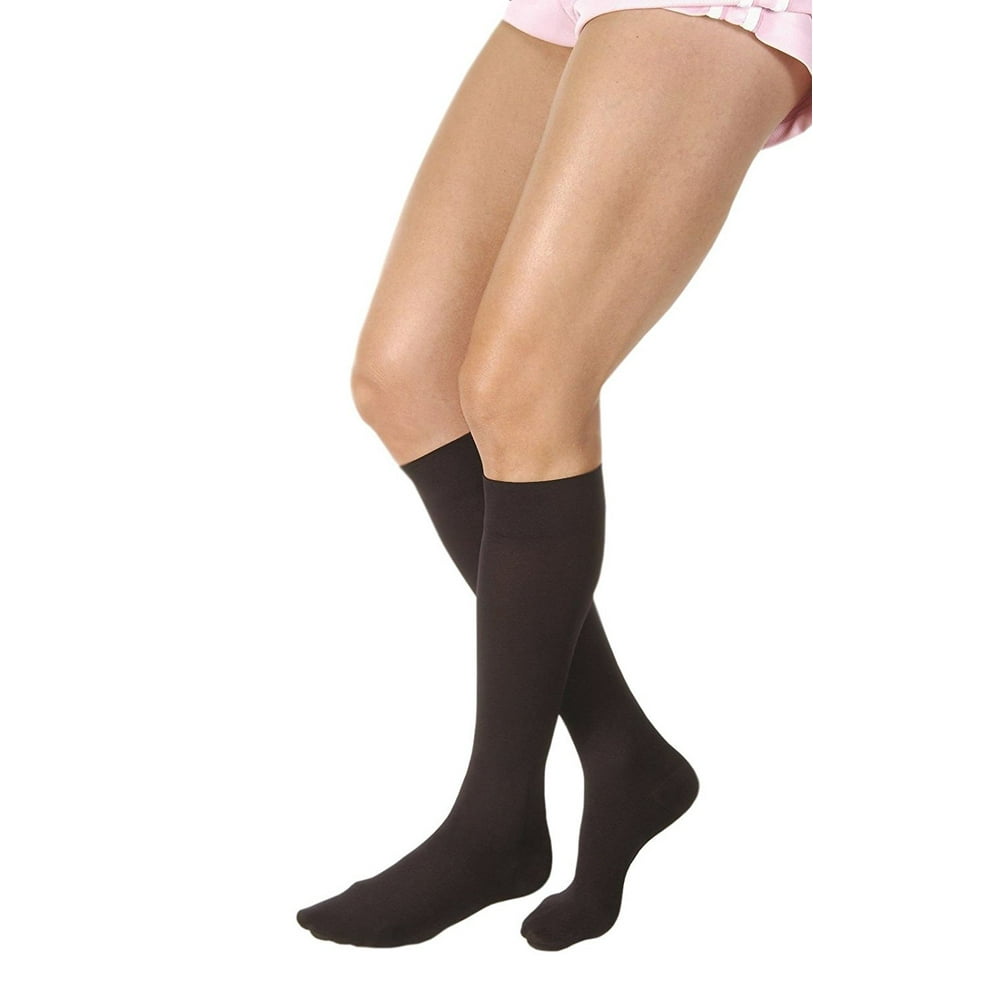 Jobst Knee High 15 20 Mmhg Compression Stockings Large Closed Toe Black