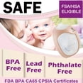 thumbnail image 3 of Amplim Wearable Manual Breast Pump, Discrete Hands-Free Silicone Milk Collector for Breastfeeding, Strong Letdown Suction, Leakproof 4oz Milk Saver, Comfortable Nursing Shells, HSA/FSA Eligible, Pink, 3 of 8
